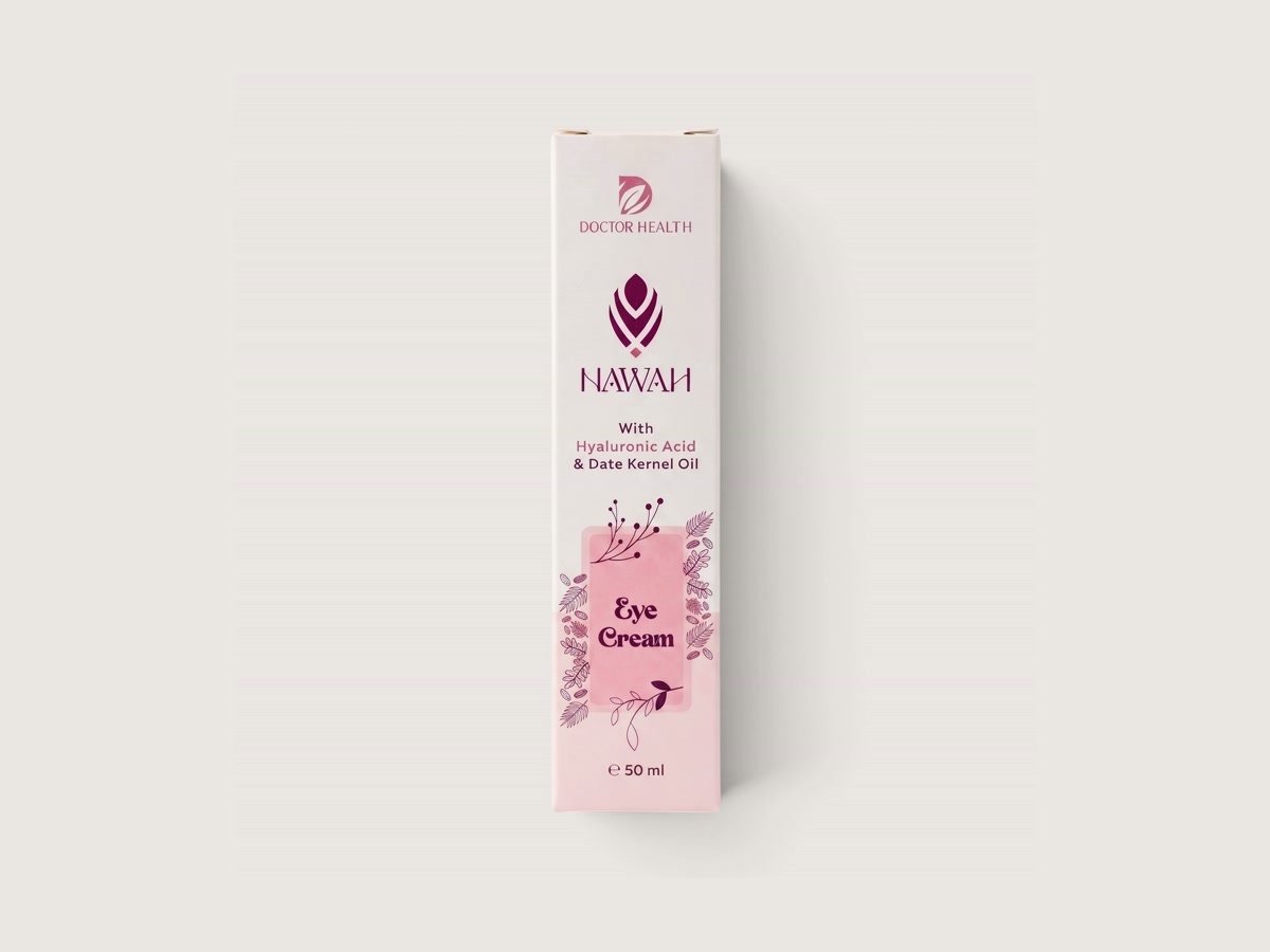 NAWAH eye cream contour carton with hyaluronic acid and date kernel oil