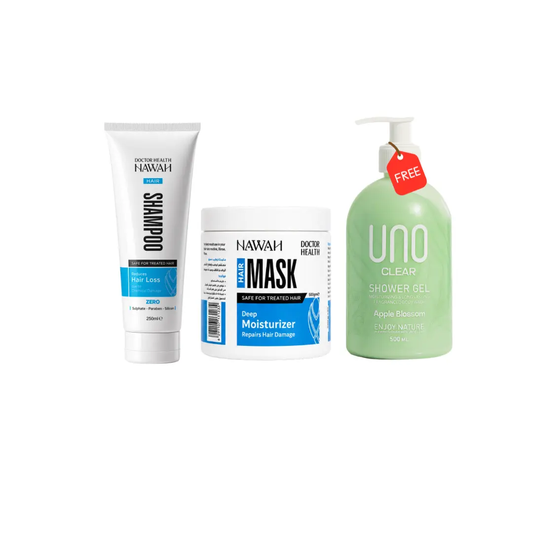 hair mask 500 ml + shampoo 250 ml + shower gel gift